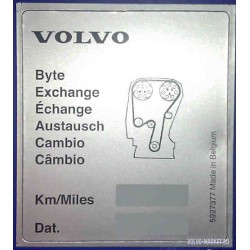 Наклейка ремня ГРМ Volvo OE